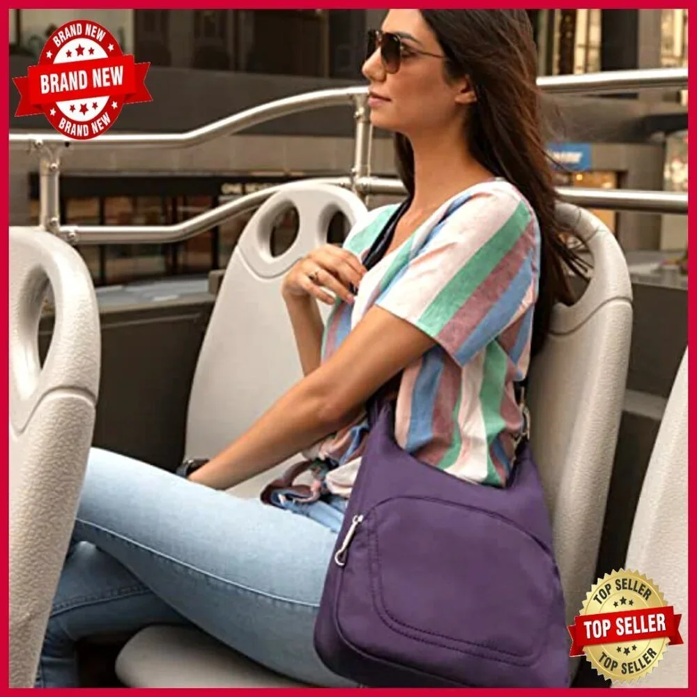 Anti-Theft Messenger Bag with RFID Blocking, Slash-Resistant Travel